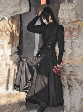 新选黑色汉服立春黑衣男装武侠风侠客锦衣卫服装男Y侠女古风古装