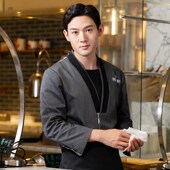 寿司店酒店餐饮S厨房工衣秋冬定 料理厨师工作服男女长袖 新品 日式