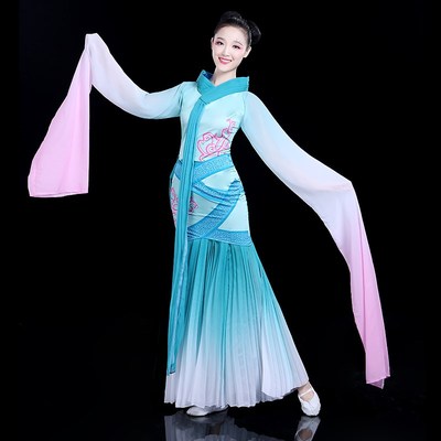 新选新款采薇舞蹈服装水袖舞古典舞演出服女飘R逸中国风仙女汉服