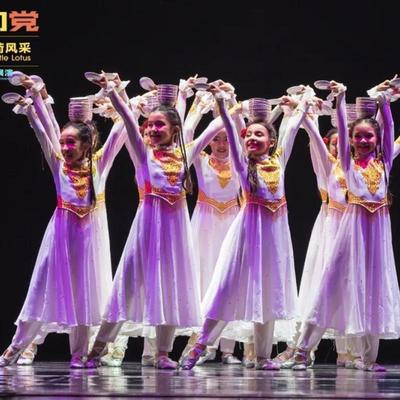 2024新第十一届小荷风采顶碗舞儿童演出服装新疆维吾尔民族舞蹈表