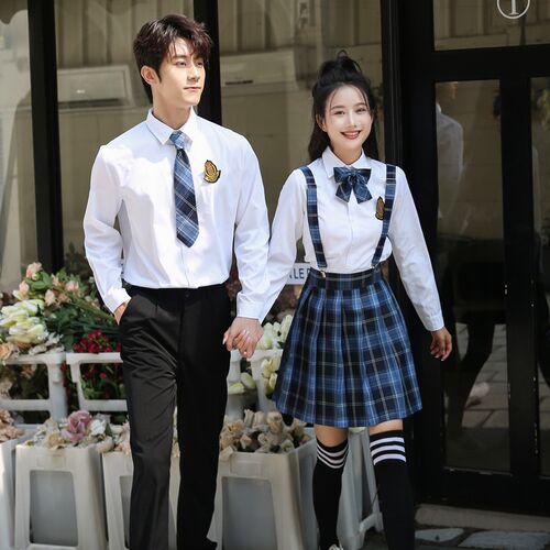精选JK制服男英式学院q风六年级初中中学生大合唱团诗歌朗诵演出