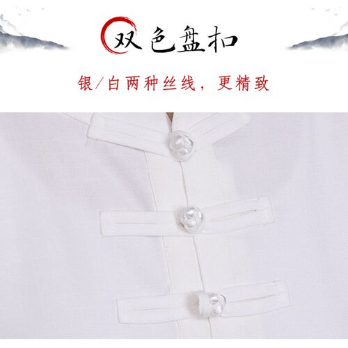 新品太极服女新款高端棉麻太极拳练功服手绘休闲Z夏季短袖薄