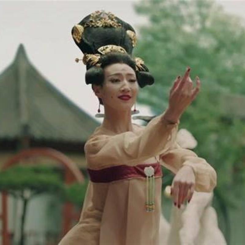 2024新古典群舞丽人行同款舞蹈服女飘逸齐胸襦裙汉服表演双面燕洵