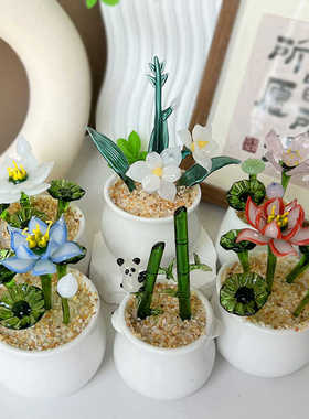 琉璃摆件田园风客厅办公室纯手工