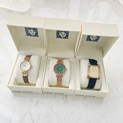 Маленькие зеленые часы Anne Klein AK, простые модные и универсальные кварцевые часы с большим циферблатом 2158 109442