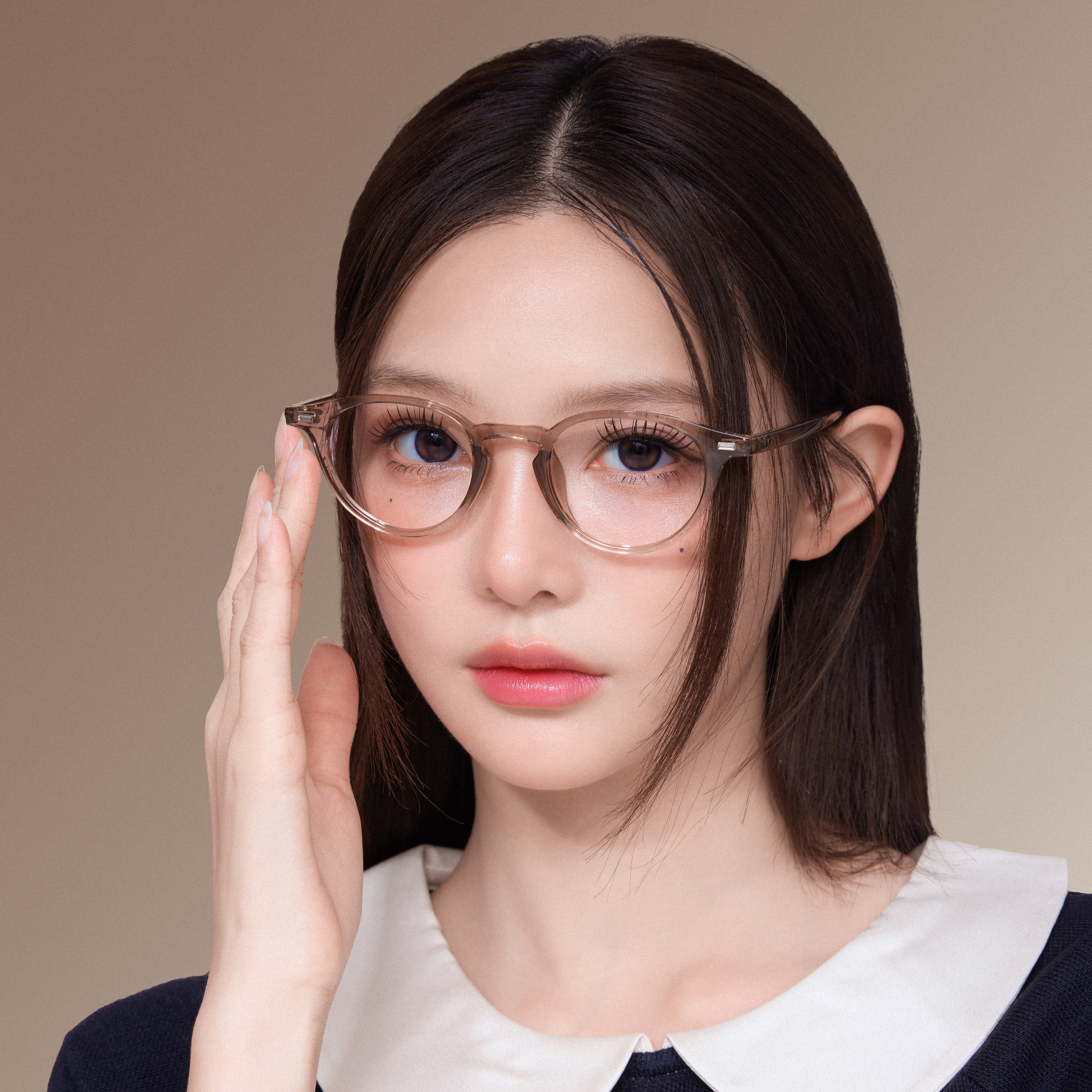 PLAY COMME镜架61126适合高度数透明近视小框潮流眼镜超轻小爱心