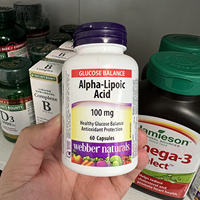 Canadian Webber alpha lipoic acid Capsules 60 Capsules x3 bottles 100mg Genuine product thumbnail 4