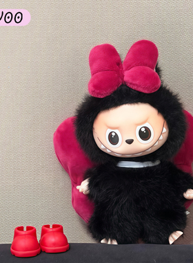 Labubu四代娃衣蝴蝶结迷你拉布布4.0心底密码衣服10cm玩偶套装