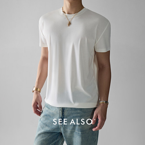 百搭夏季清爽短袖圆领短袖上衣男