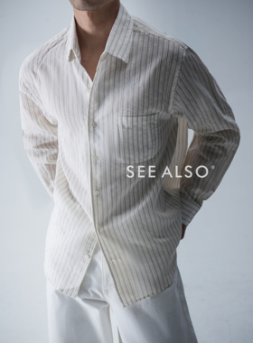 SEE ALSO『国王的礼物』26SS超精纺棉桑蚕丝老钱新贵条纹衬衫外套