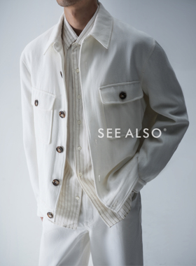 SEE ALSO『国王的礼物』26SS亚麻老钱新贵松弛单排扣工装夹克外套