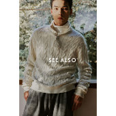 超精纺巴素兰绵羊毛老钱绞麻花立领毛衣 小羊皮山羊绒 SEE ALSO