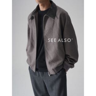 超精纺丝光羊毛老钱新贵风松弛真皮翻领夹克 黑标旗舰 SEE ALSO