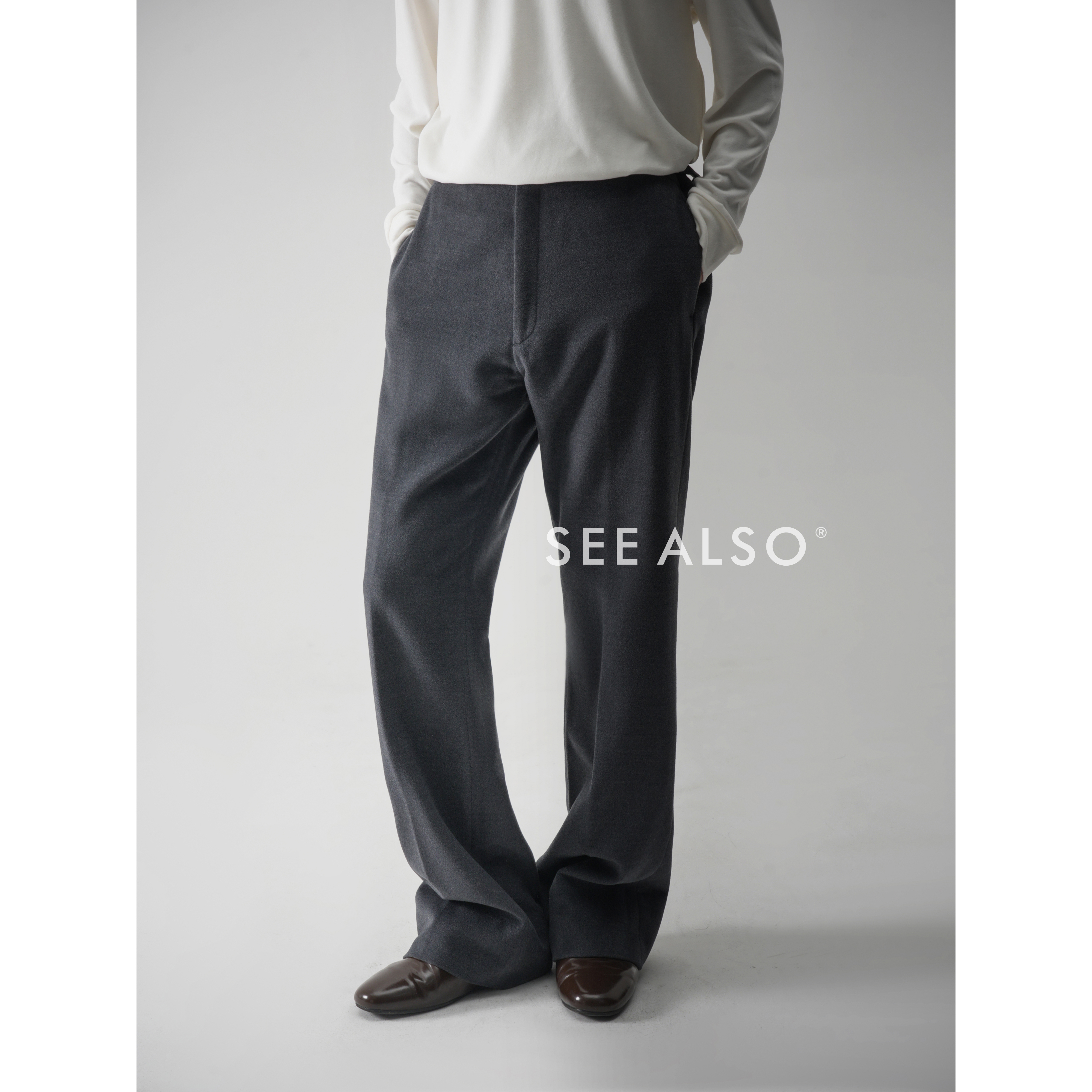 SEE ALSO『超精纺丝光绵羊毛』垂感新贵老钱直筒显瘦百搭休闲西裤