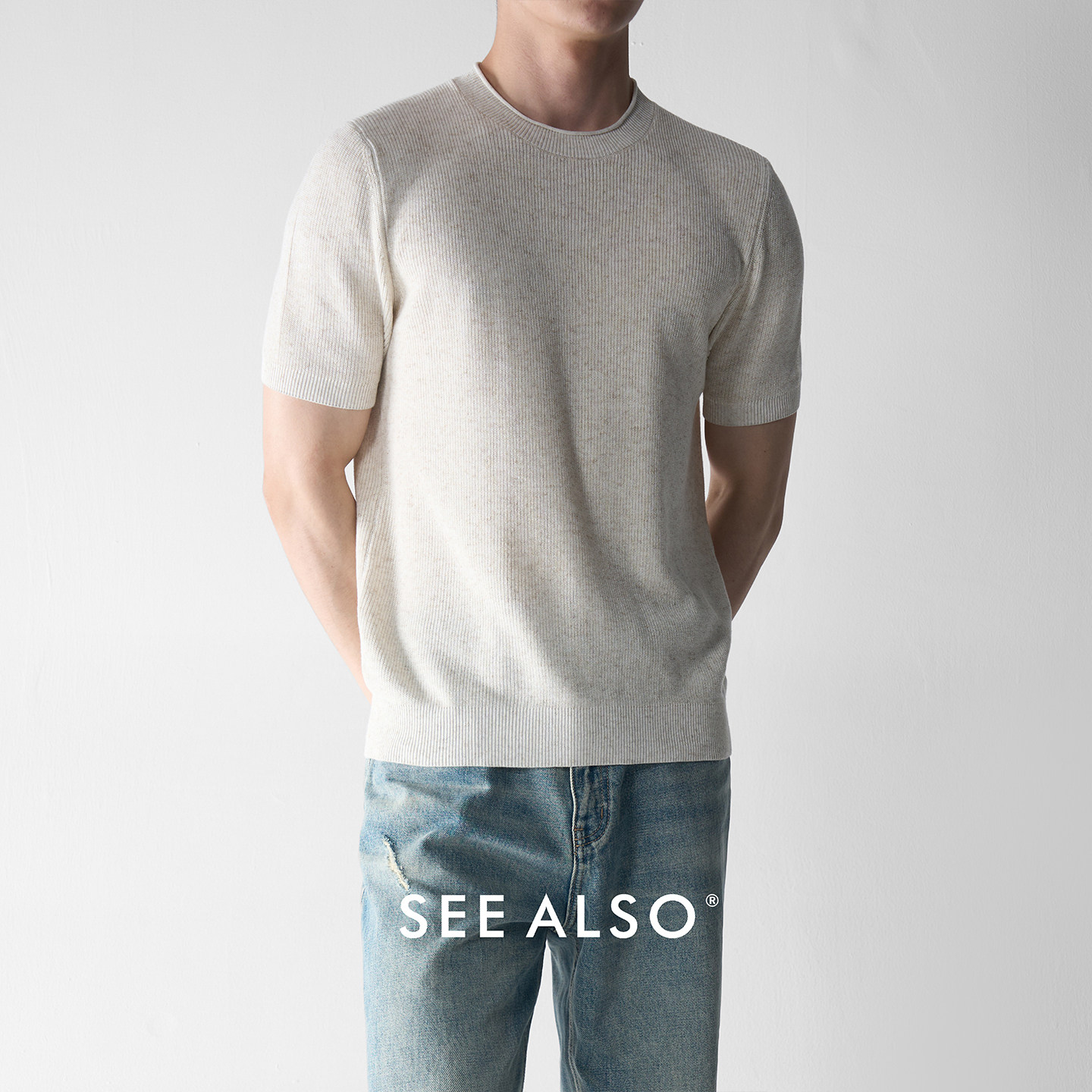 SEE ALSO 天丝亚麻混纺极简松弛感老钱风短袖针织衫t恤夏季男款