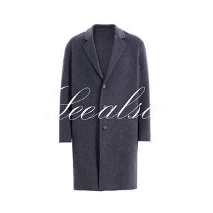 单排扣纯色翻领大衣男女同款 驼绒大衣 LD3618 ALSO SEE