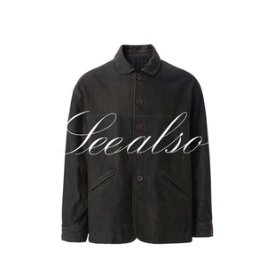 中古时髦做旧雾面夹克男女款 牛皮皮衣 LD4013 ALSO SEE