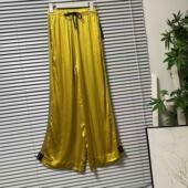 极简垂坠感裤 女宽松显瘦松紧腰长裤 子 18高端含天丝58%阔腿裤 0311