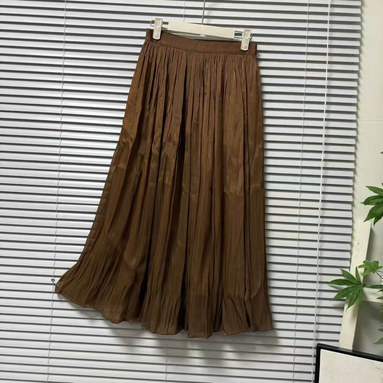 0116-8品牌高货高级感压褶百褶半身裙鎏金纱中长款A字大摆半裙,女装/女士精品,大码半身裙,淘宝优惠券,粉丝福利购,淘宝优惠卷