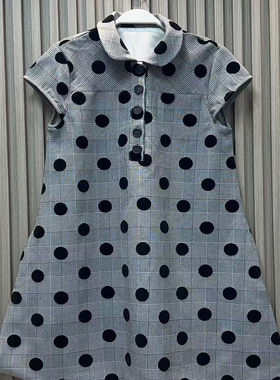 MONA 格纹波点设计 漂亮独特减龄连衣裙女小个子 2025年新款