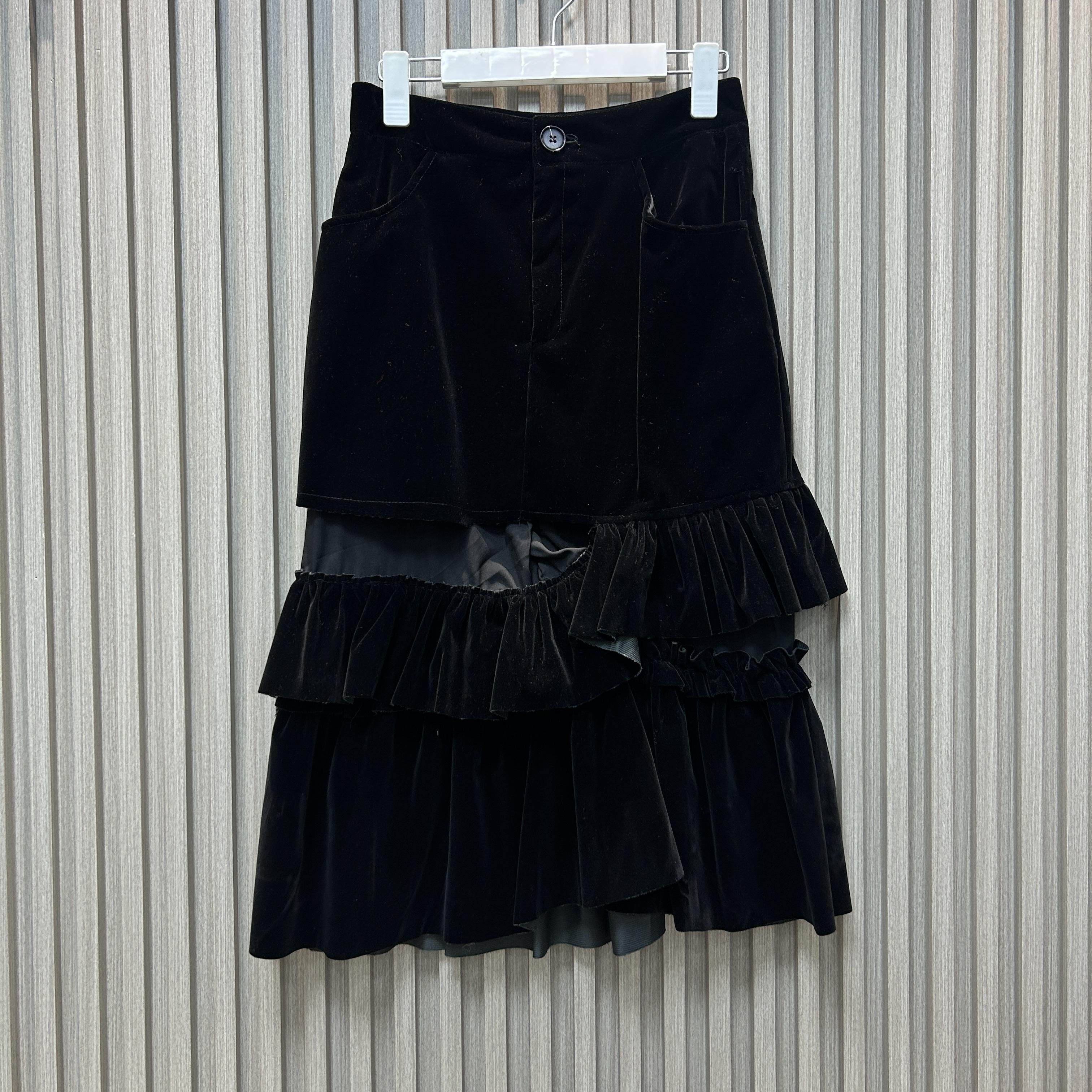 lerouge周美美荷叶边半裙