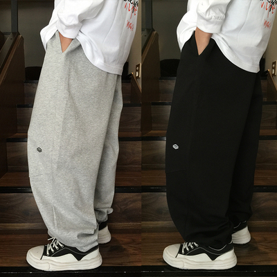 束脚裤纯色休闲光板宽松春秋嘻哈