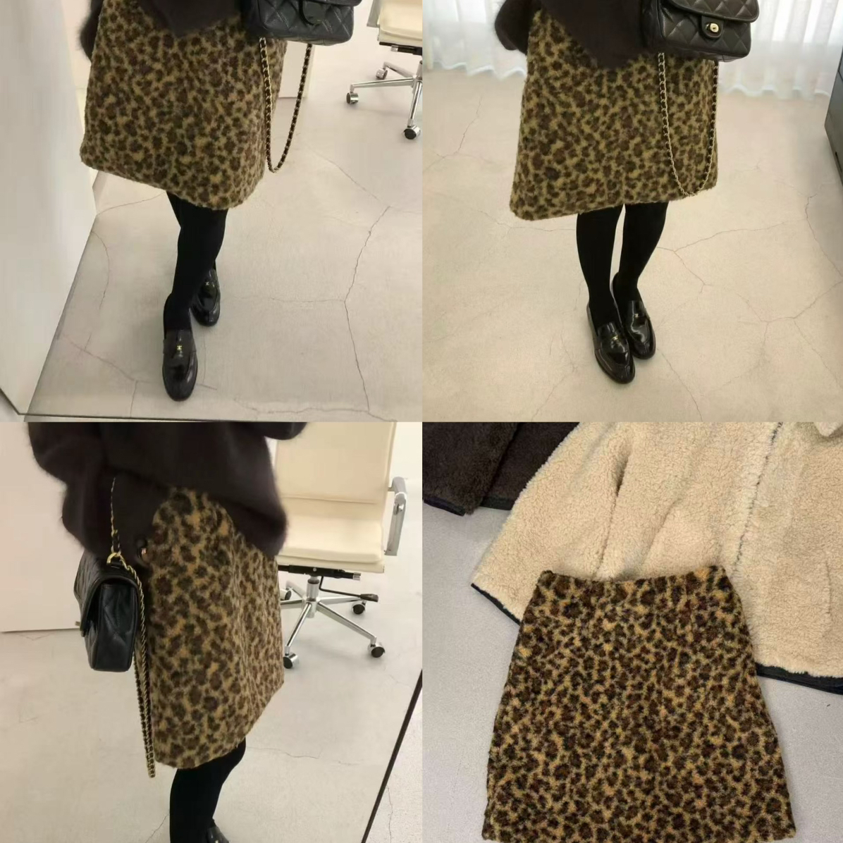 IU ROOM-冬上新洋气豹纹时尚半身裙3866