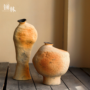 清仓家居花瓶复古摆件客厅插花禅意民宿酒店不规则装 饰高级感花器