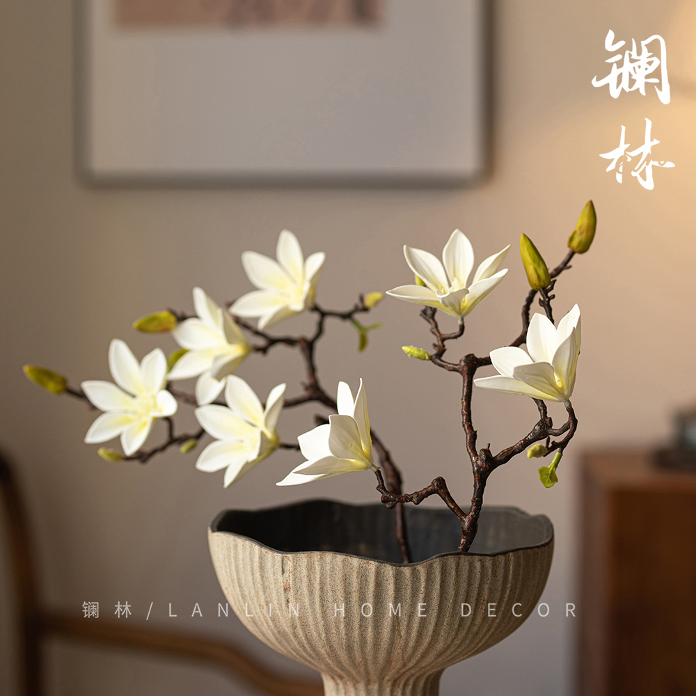 侘寂风复古秋色仿真花仿真树叶