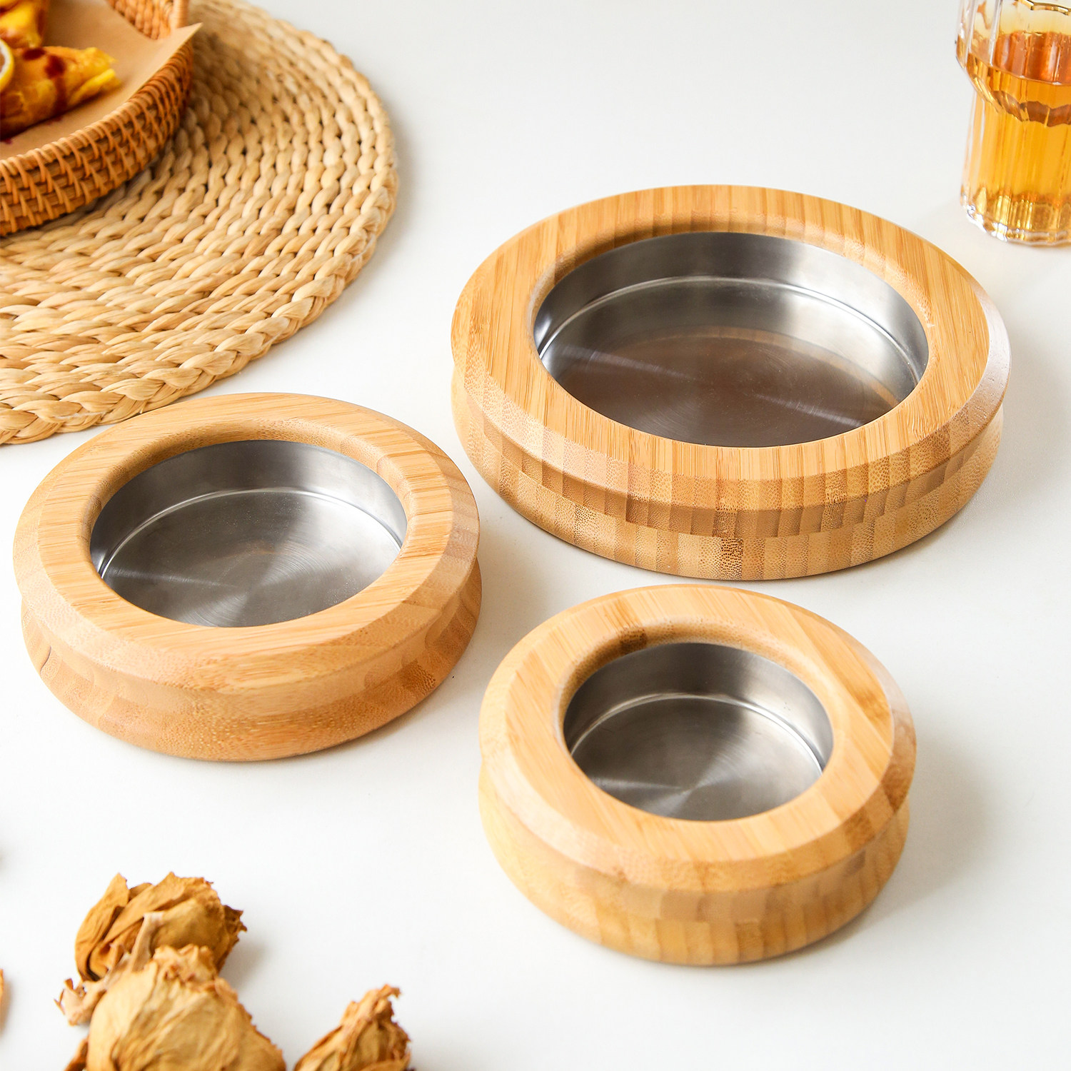 客厅办公室烟灰缸竹木烟缸轻奢