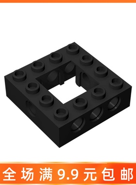 适用乐高32324国产积木科技零配散件4211640浅灰4x4 带孔框架砖