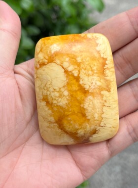 天然二代蜜蜡妖花黄玉平安无事牌挂件DIY油性好玉佩吊坠男女款4