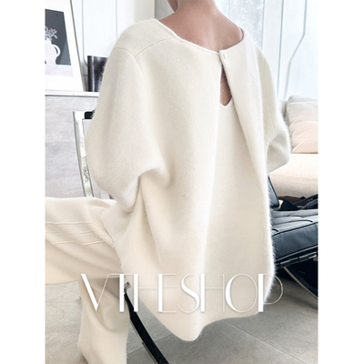 后背设计感小众毛衣显瘦