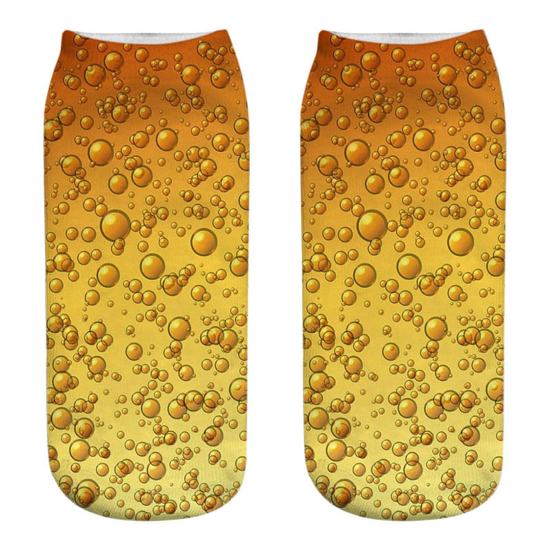 3D printed socks, short socks, beer, potato chips, doughnuts, cute and funny men's and women's socks, I'M GAMING socks thumbnail 4