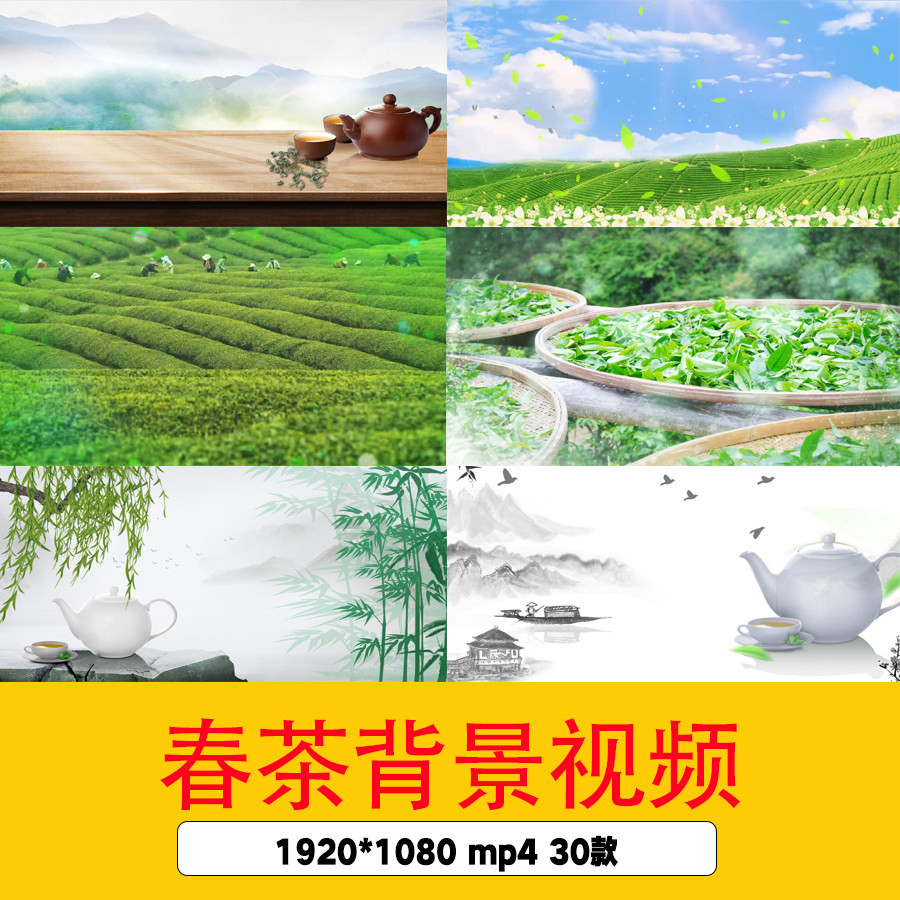 采茶舞曲茶山情歌舞台led大屏背景喝茶品茶茶园茶山风景视频素材