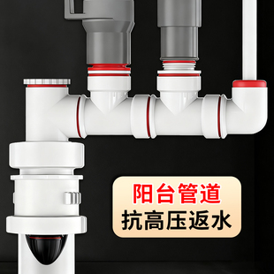 阳台下水道防反水倒灌二楼止逆阀50下水管防返臭神器专用止回阀