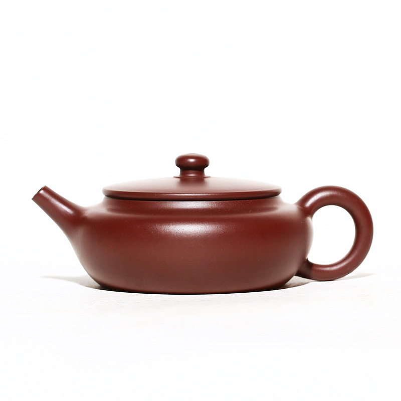 扁晨紫砂壶150ml宜兴手工小品茶壶紫泥 潮汕功夫茶具泡茶壶复古