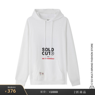 SOLDOUT 意大利 白色字母印花装 CEO 2折 饰连帽卫衣 FAS 特价