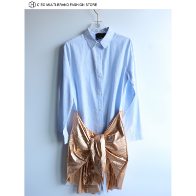 [特价2折] JONATHAN LIANG 中国 解构式绑带衬衫裙 CEO FASHION