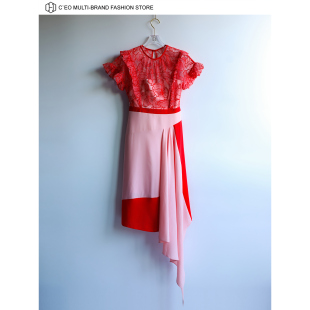 THREE FLOOR 英国 CEO 2折 蕾丝不规则下摆礼服裙 FASHION 特价