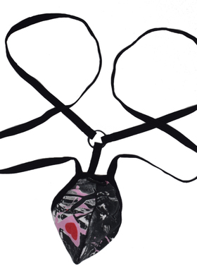 杜米国际男士丁字裤纯棉莫代尔前中上下开裆U型囊袋 Y形背带内裤