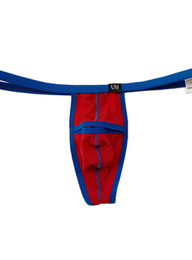 男士冰丝开口式方便性感u凸男用小内裤t裤丁子裤男