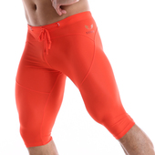 单车裤 男锦纶冰丝透气舒适性感提臀男士 骑行服 中裤 健身运动五分裤