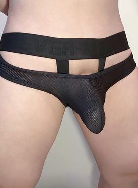 CLEVER-MENMODE男士性感网孔透气三角裤镂空多功能提型内裤欧码