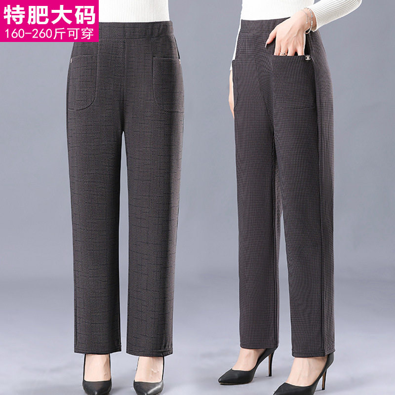 中老年休闲女裤200斤妈妈裤子