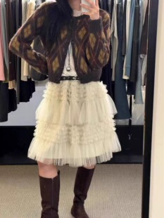 yesterday女爆款 重工半身纱裙实体秒发 than 现bubble韩代more