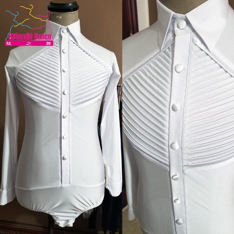 炫之舞男士褶皱连体服表演拉丁舞