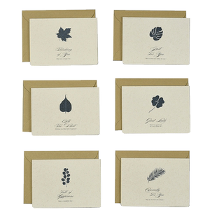 ins风复古贺卡小卡片信封套装创意简约高档diy教师节手写祝福语明信片可爱生日圣诞感恩节新年感谢表白卡片纸