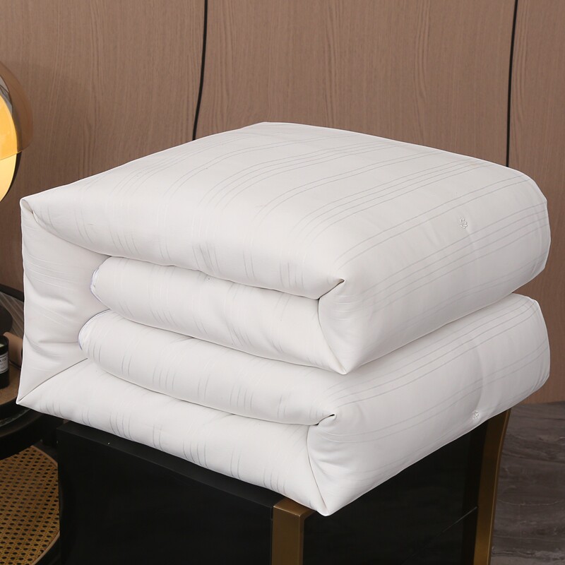 MJ新款贡缎缎条提花蚕丝被手工订花蚕丝被桑蚕丝被芯配精品包装b