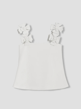 FOREVERCAN“圣马可花殿”重工手工立体花朵肩带吊带上衣 ST21581